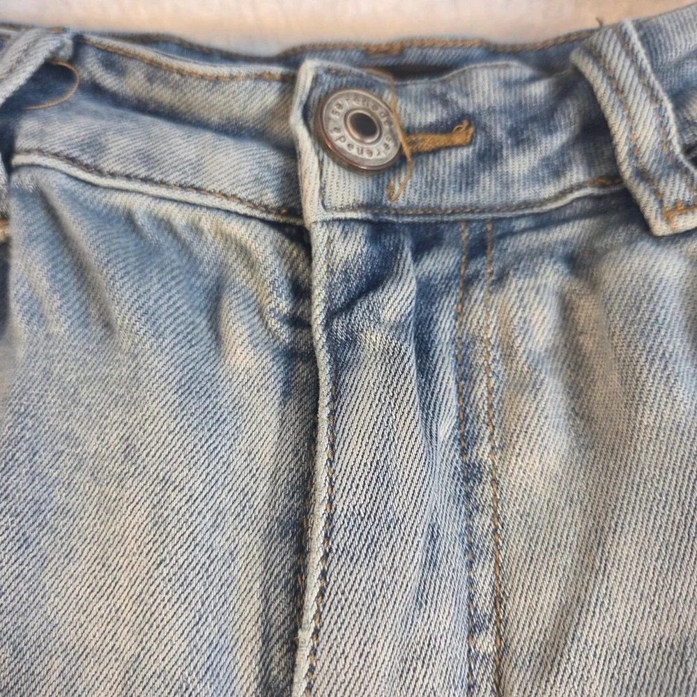 Serenade Mens Light Wash Cargo Jeans Slim Fit Size 30 Distressed